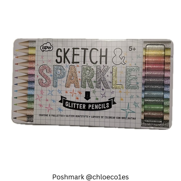 💛3/$15 NPW Gifts Sketch and Sparkle Glitter Pencils - Picture 2 of 4